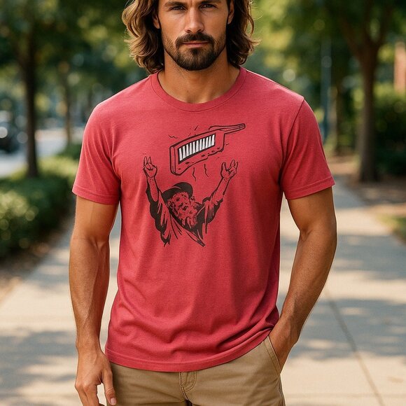 VINTAGE CONVERSE Crazy Wizard Short Sleeve Graphic Tee L RARE Keyboard Guitorg - Picture 14 of 14